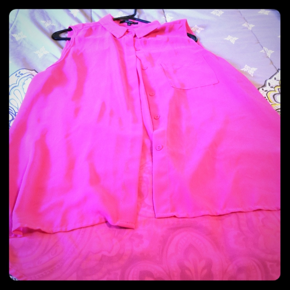 Fuschia silk top